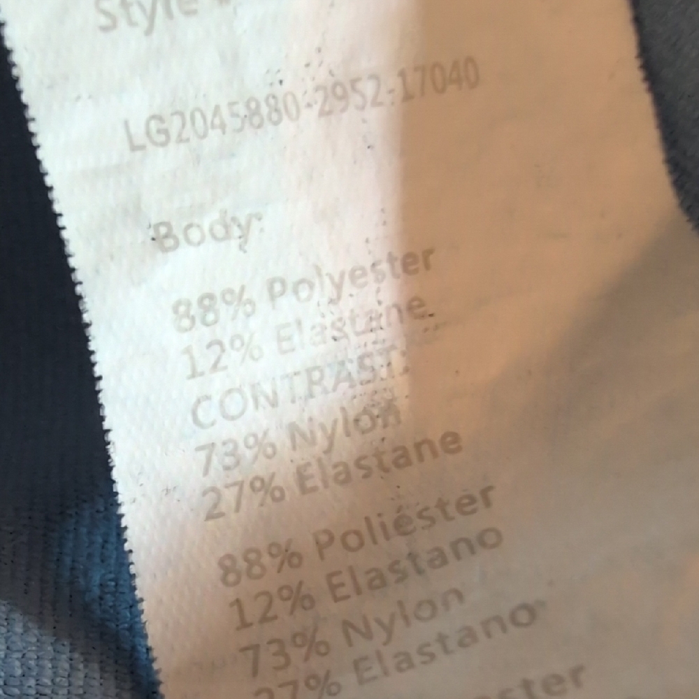 Fabletics Navy and Light Blue Patterned Leggings - image 3